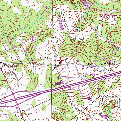 Topographic Map of Augusta Seventh Day Adventist School, GA