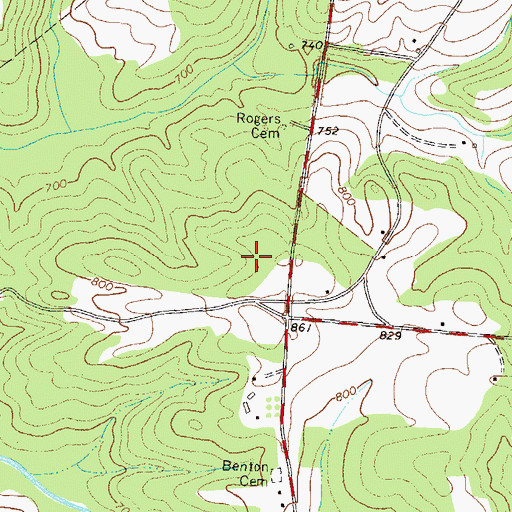 Topographic Map of East Jackson Middle School, GA