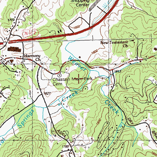 Topographic Map of Fannin County Middle School, GA