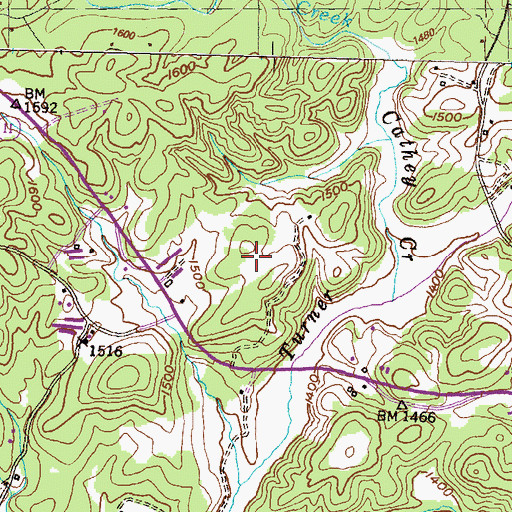 Topographic Map of White County High School, GA