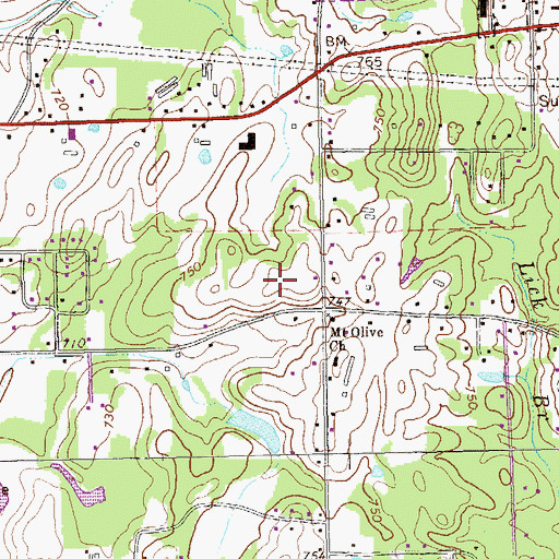 Topographic Map of Coker Elementary School, GA
