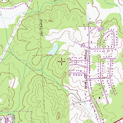 Topographic Map of Gardner Newman Middle School, GA