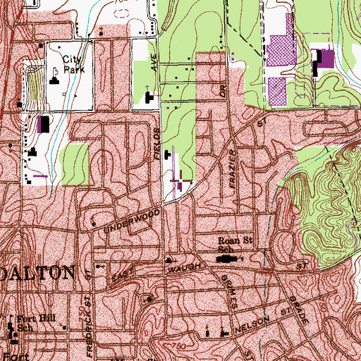 Topographic Map of Pathway Christian Academy, GA