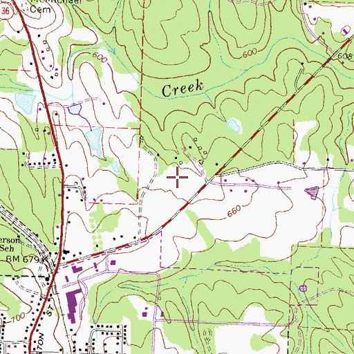 Topographic Map of Stark Elementary School, GA