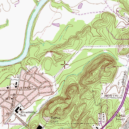 Topographic Map of Rome High School, GA