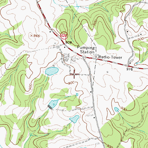 Topographic Map of West Jackson Middle School, GA