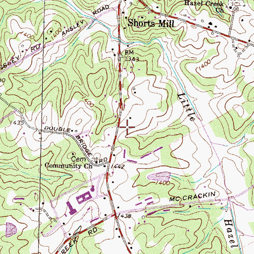 Topographic Map of Georgia Mountains Christian Academy, GA