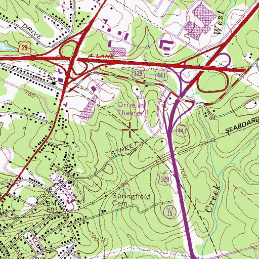 Topographic Map of Howard B Stroud Elementary School, GA