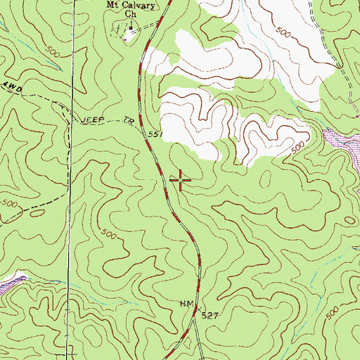 Topographic Map of Lake Oconee Charter School, GA