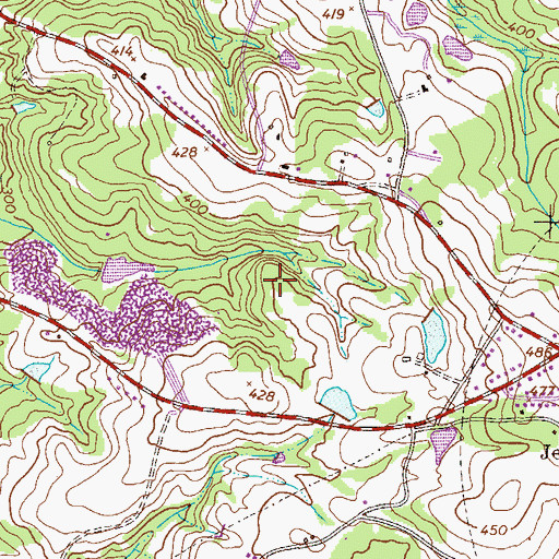 Topographic Map of Cedar Ridge Elementary School, GA