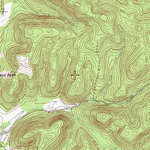 Topographic Map of Downing Clark Academy, GA