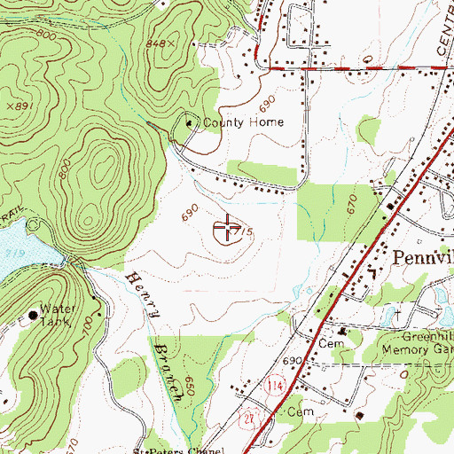 Topographic Map of Leroy Massey Elementary School, GA