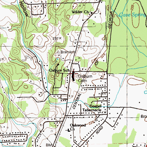 Topographic Map of Walker County Alternative Education Center, GA