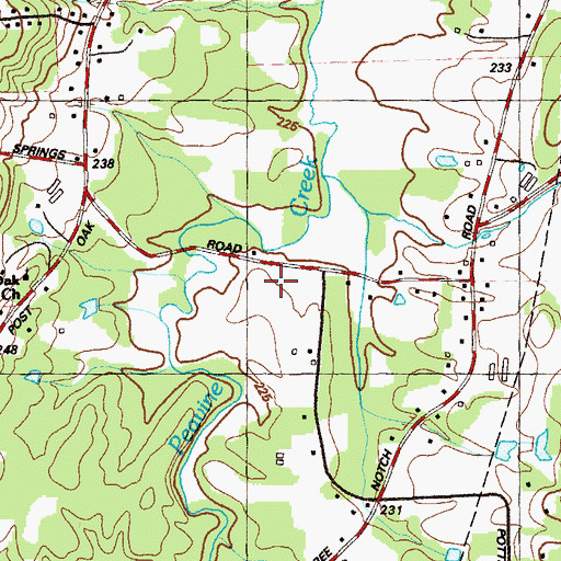 Topographic Map of Heritage Middle School, GA