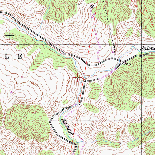 Topographic Map of Arroyo Sausal, CA