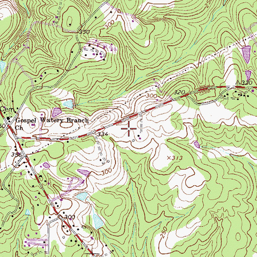 Topographic Map of Stevens Creek Elementary School, GA