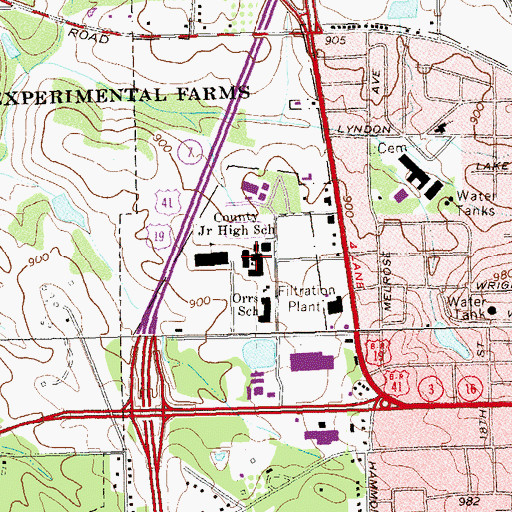 Topographic Map of Flynt Middle School, GA