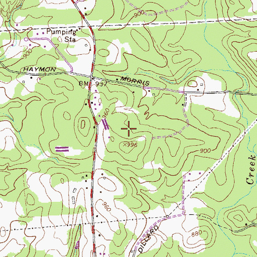 Topographic Map of Yargo Elementary School, GA