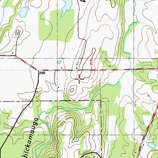 Topographic Map of Woodstation Elementary School, GA