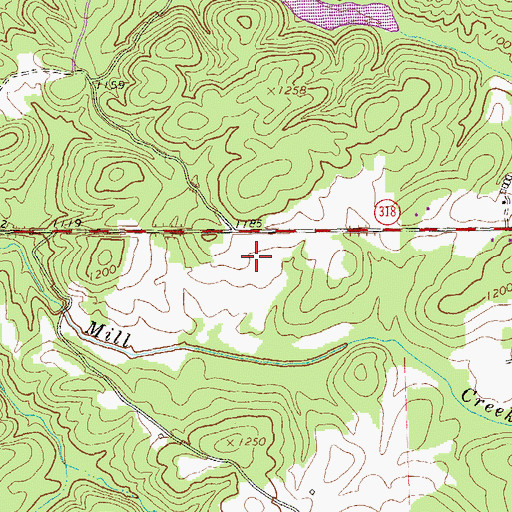 Topographic Map of Black's Mill Elementary School, GA