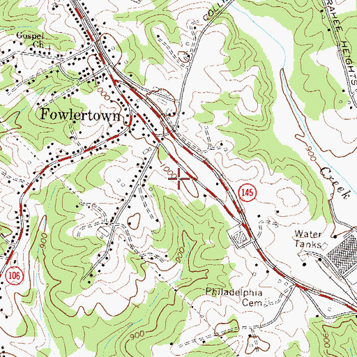 Topographic Map of Liberty Elementary School, GA