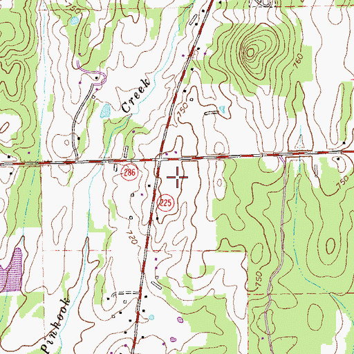 Topographic Map of Bagley Middle School, GA
