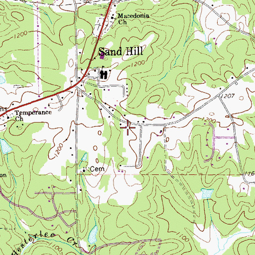 Topographic Map of Plantation Christian Academy, GA