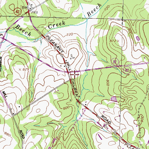 Topographic Map of Hope Christian Academy, GA