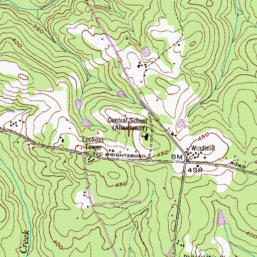 Topographic Map of Euchee Creek Elementary School, GA
