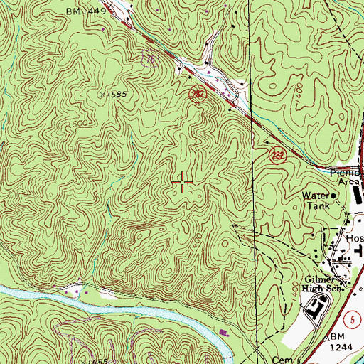 Topographic Map of Mountain View Elementary School, GA