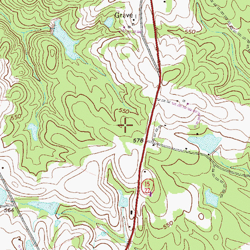 Topographic Map of Hancock County Crossroads Alternative School, GA