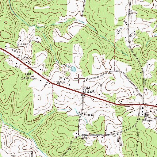 Topographic Map of Hill City Elementary School, GA