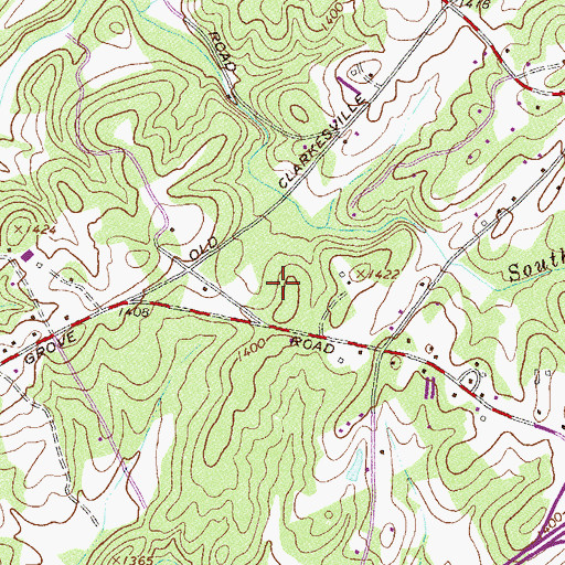 Topographic Map of Level Grove Elementary School, GA