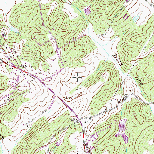 Topographic Map of Habersham Ninth Grade Academy, GA