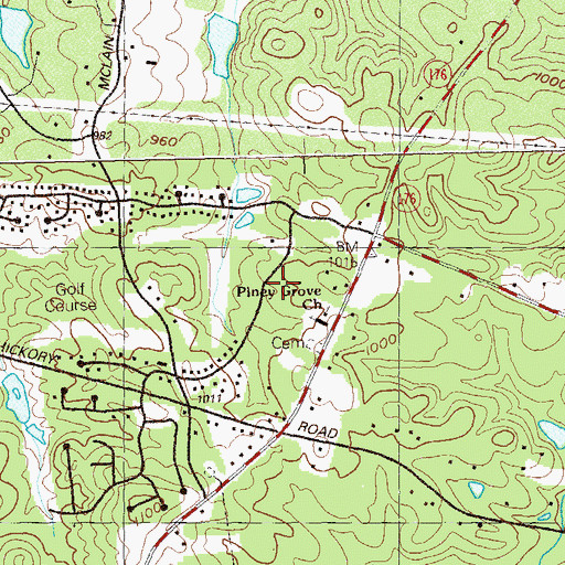 Topographic Map of Montessori School at Brookstone, GA