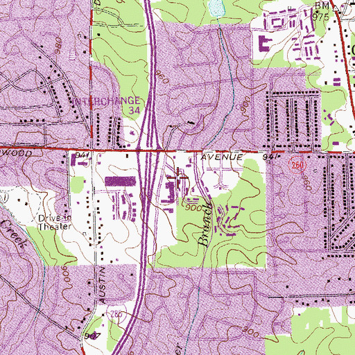 Topographic Map of Sparks Christian Academy, GA