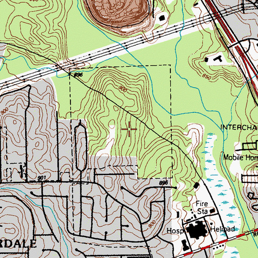 Topographic Map of Charles R Drew High School, GA