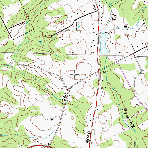 Topographic Map of Bay Creek Middle School, GA