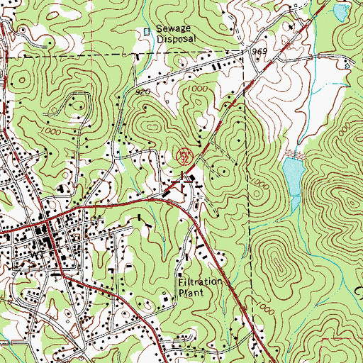 Topographic Map of Rainbow Montessori School, GA