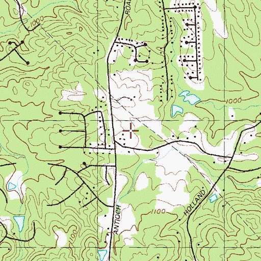 Topographic Map of Vaughan Elementary School, GA