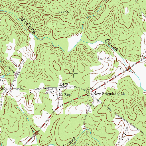 Topographic Map of R M Moore Elementary School, GA