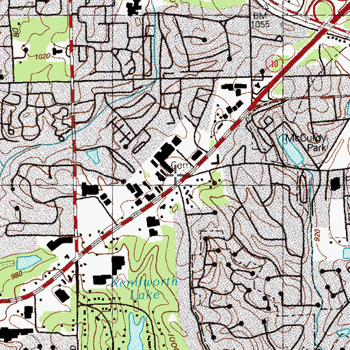 Topographic Map of Stone Mountain Charter School, GA