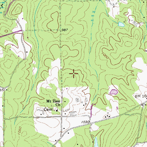 Topographic Map of Hal Hutchens Elementary School, GA