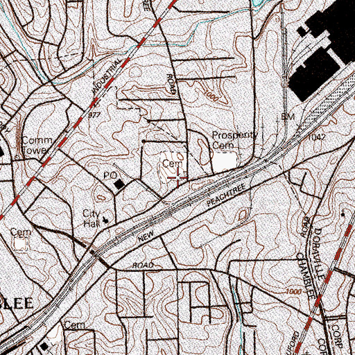 Topographic Map of Alexander Smith Academy, GA