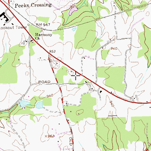 Topographic Map of Peachtree Baptist Academy, GA