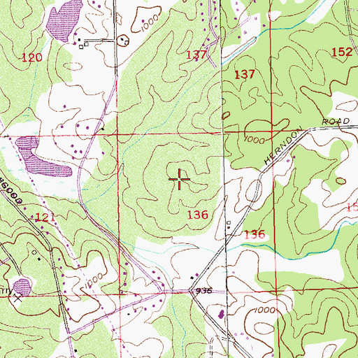 Topographic Map of Creekside High School, GA