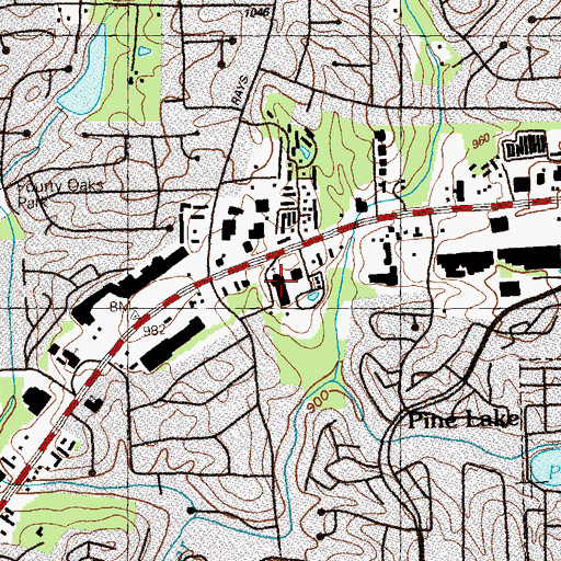 Topographic Map of Saint Timothy School, GA
