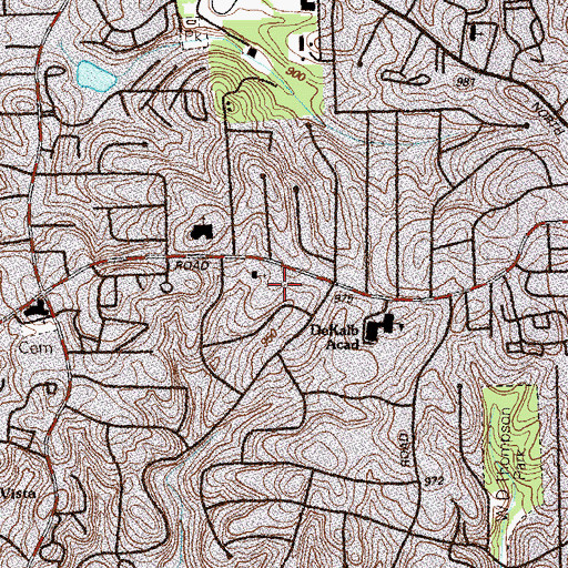 Topographic Map of Masters Christain Academy, GA