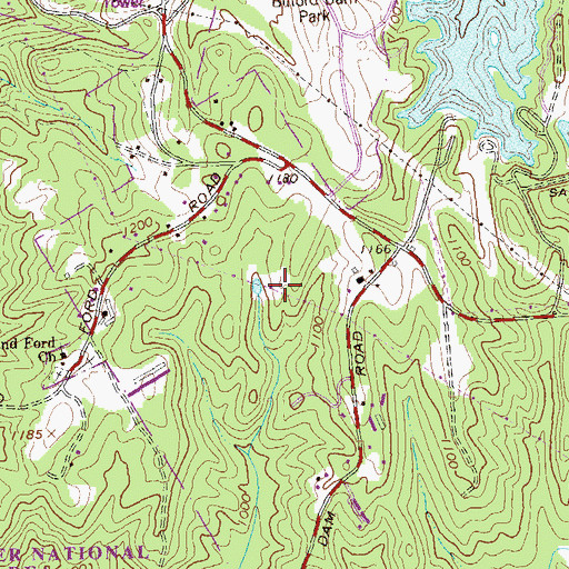 Topographic Map of White Oak Elementary School, GA