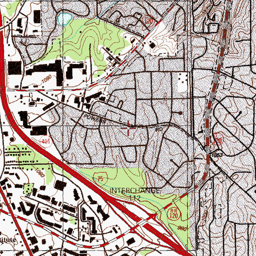Topographic Map of Casa Montessori School, GA